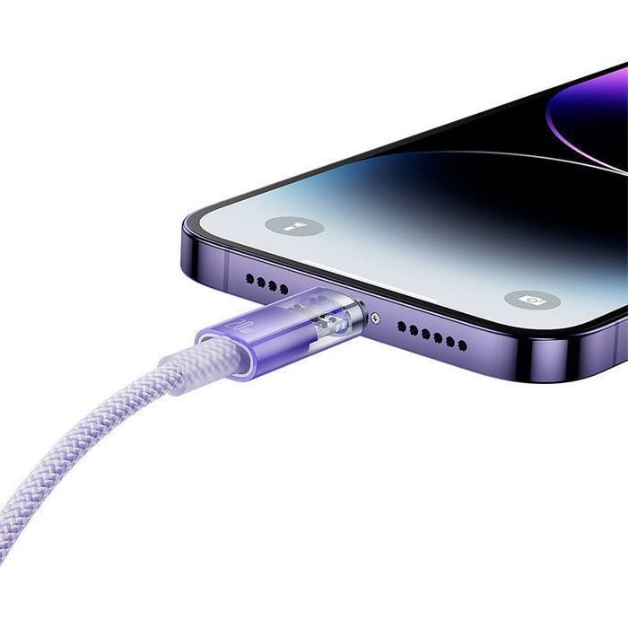 Kabel Baseus 20W Szybkie Ładowanie Lightning DO iPhone 1m Fioletowy