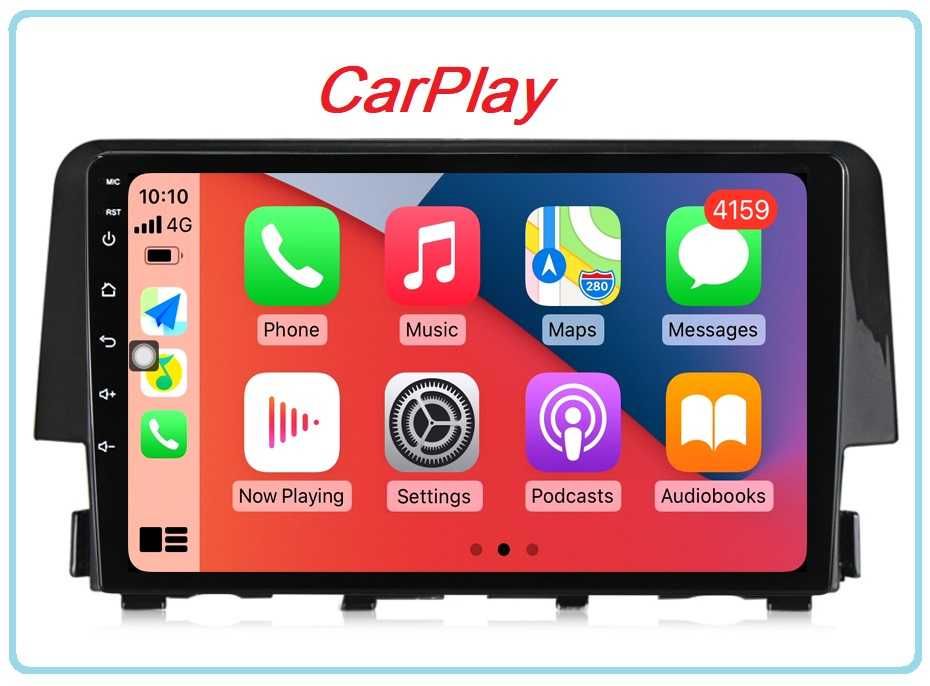 Магнітола Honda Civic Android, Qled, GPS, USB, 4G, CarPlay!