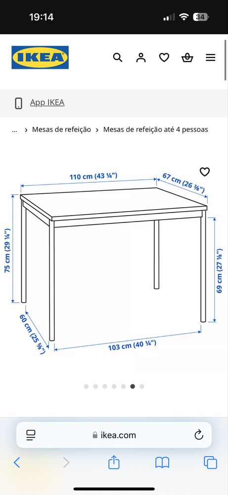 Mesa com cadeiras Ikea