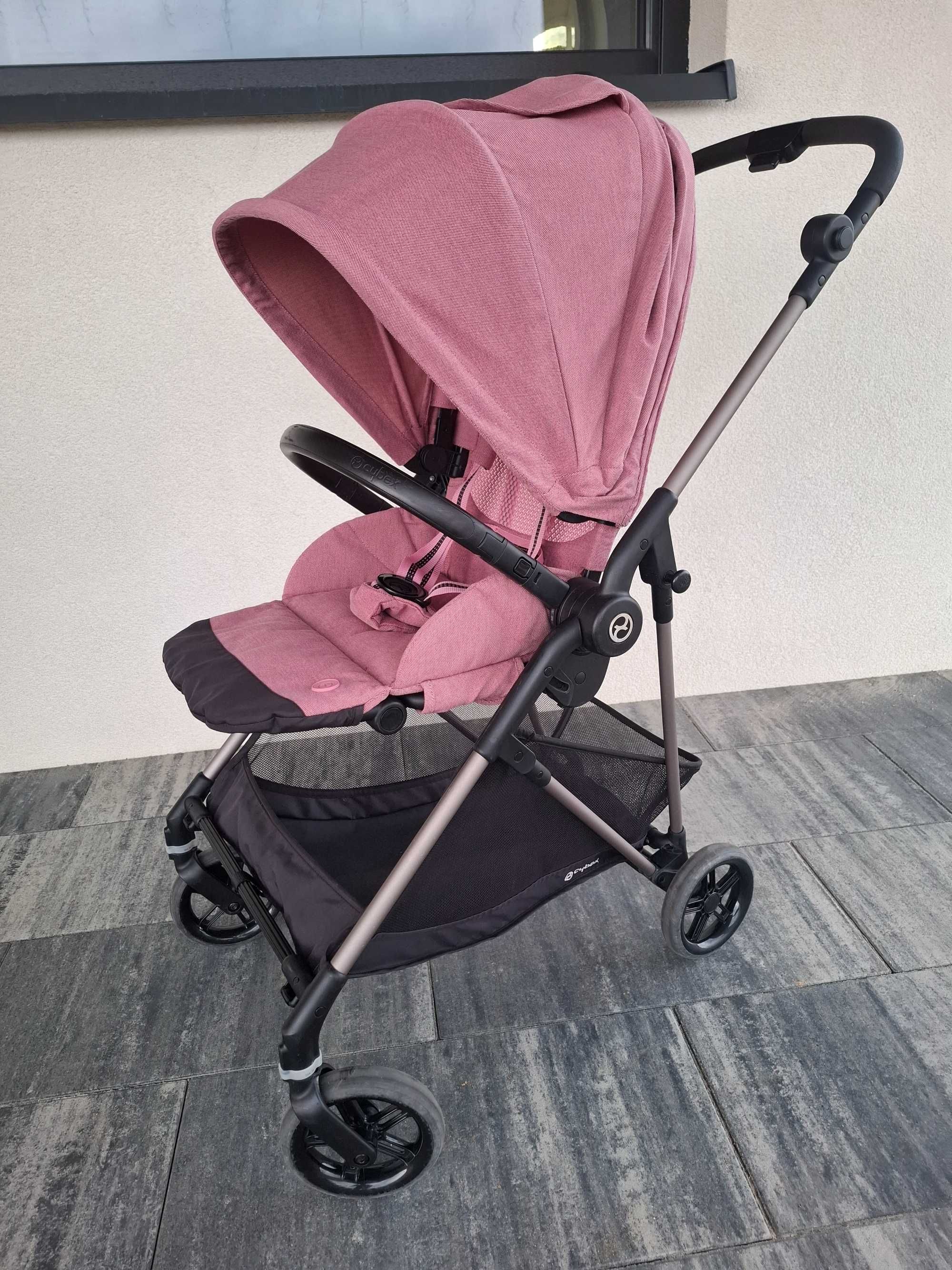 Wózek spacerowy Cybex Melio + śpiwór i osłona przeciwdeszczowa
