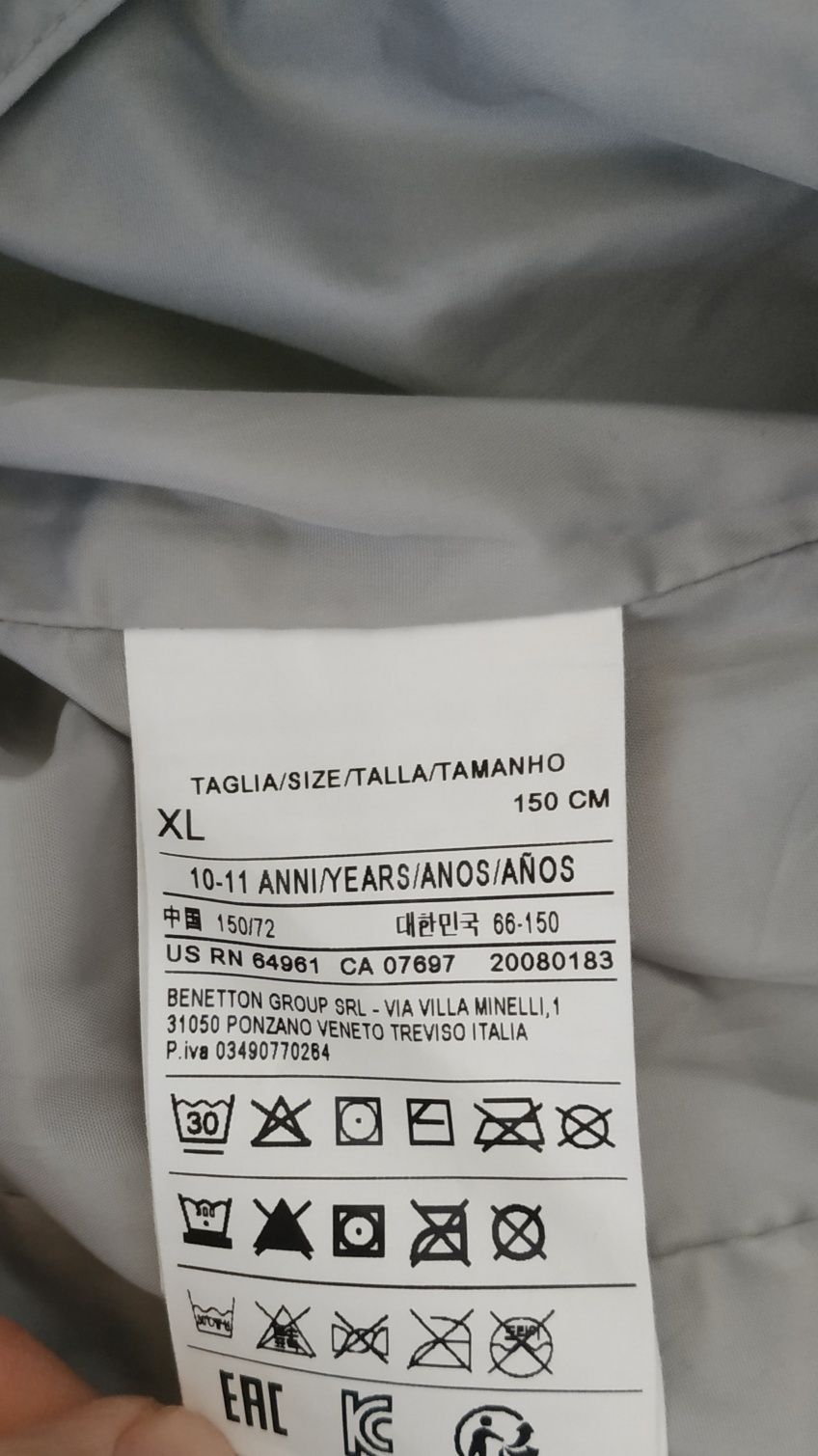 Куртка пуховое пальто Benetton 11-12 лет