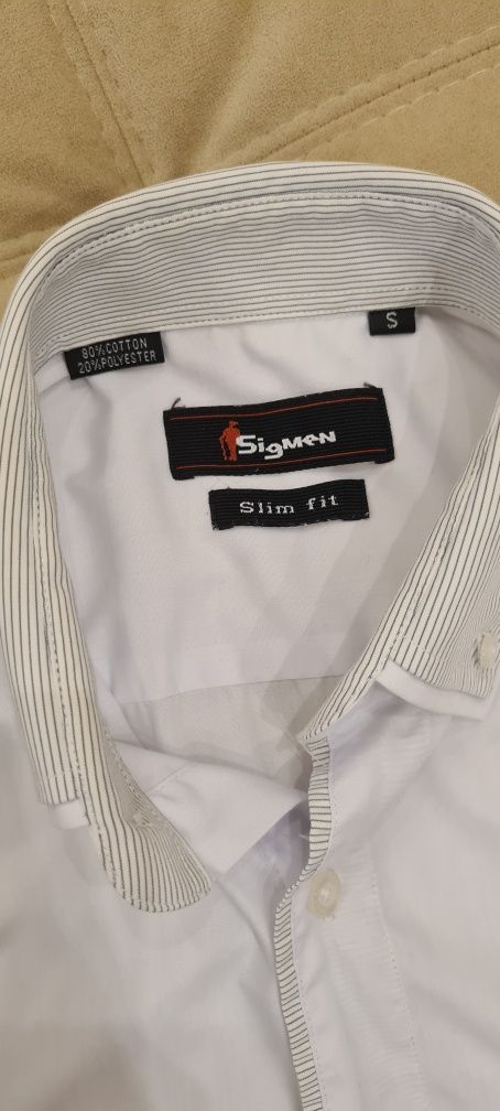 Белая рубашка короткий рукав, размер S
