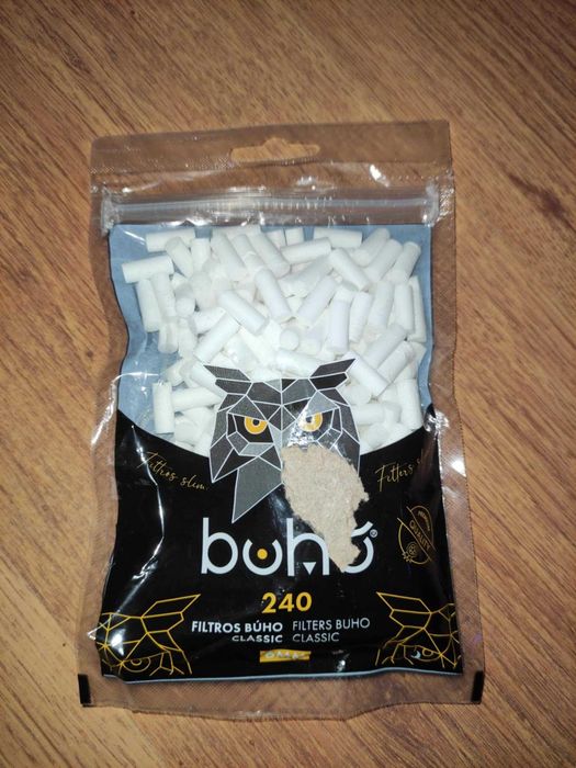 Filtry papierosowe gilzy 240szt BUHO 6mm 240szt