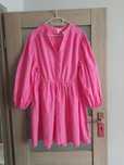 Sukienka lniana z bufiastymi rękawami R.  2XL