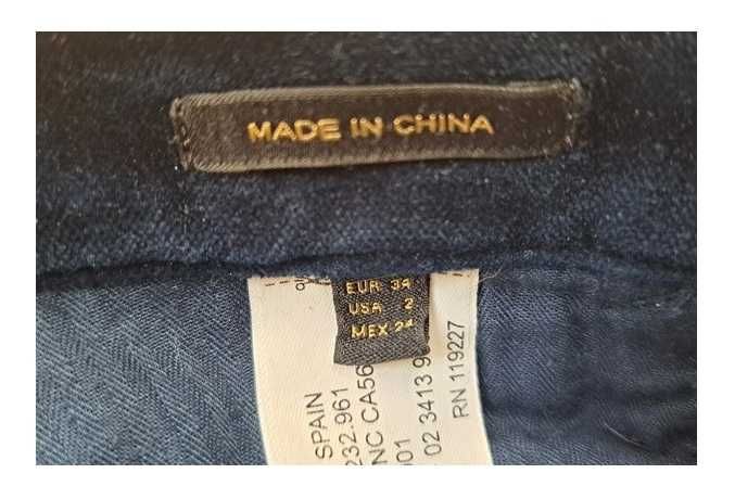 Massimo Dutti welurowe spodnie