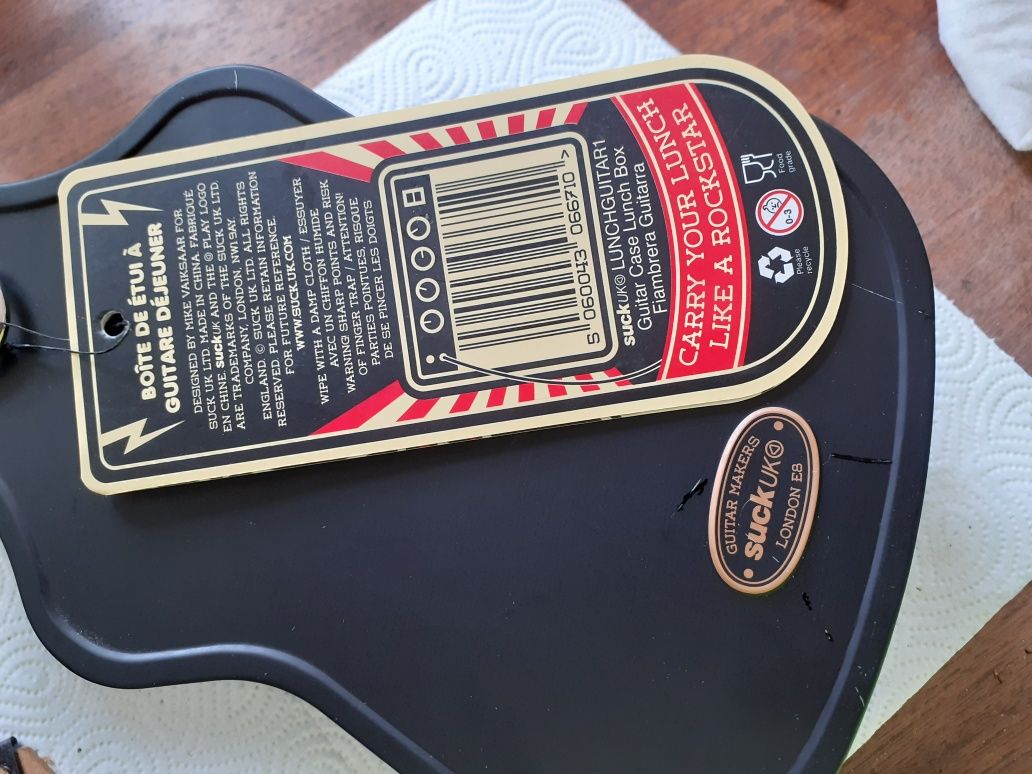 Gitara metalowe pudełko na lunch