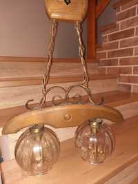Stylowa lampa z dwoma kloszami