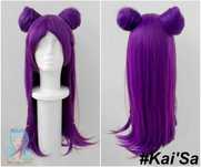 Kda K/DA Kai'sa Kaisa Lol Liga Legend cosplay wig fioletowa peruka