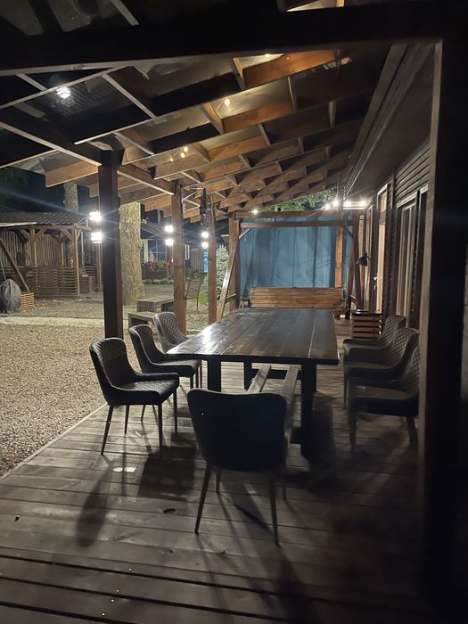 Лазня на дровах в дубовому лісі