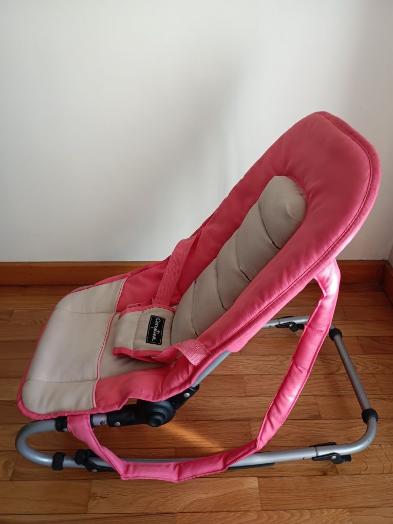 Espreguiçadeira para bebé cor de rosa