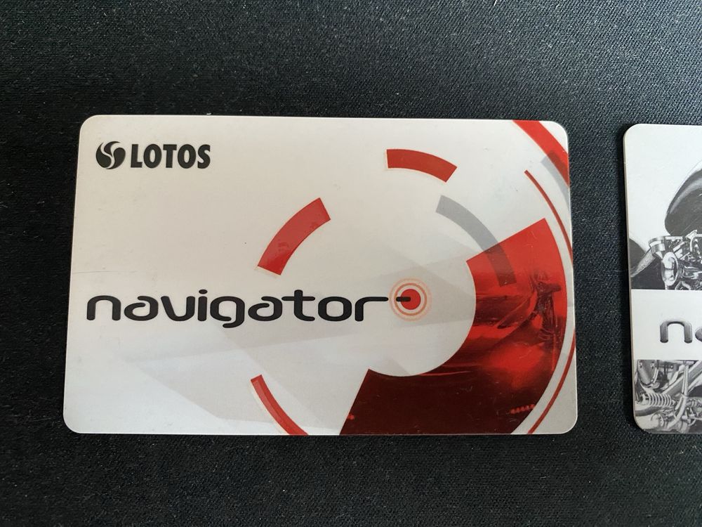 2 kolekcjonerskie karty Lotos Navigator super stan.