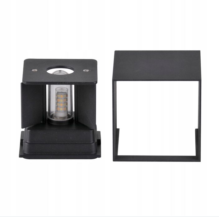 Kinkiet zewnetrzny lampa zewnetrzna czarna 4 sztuki