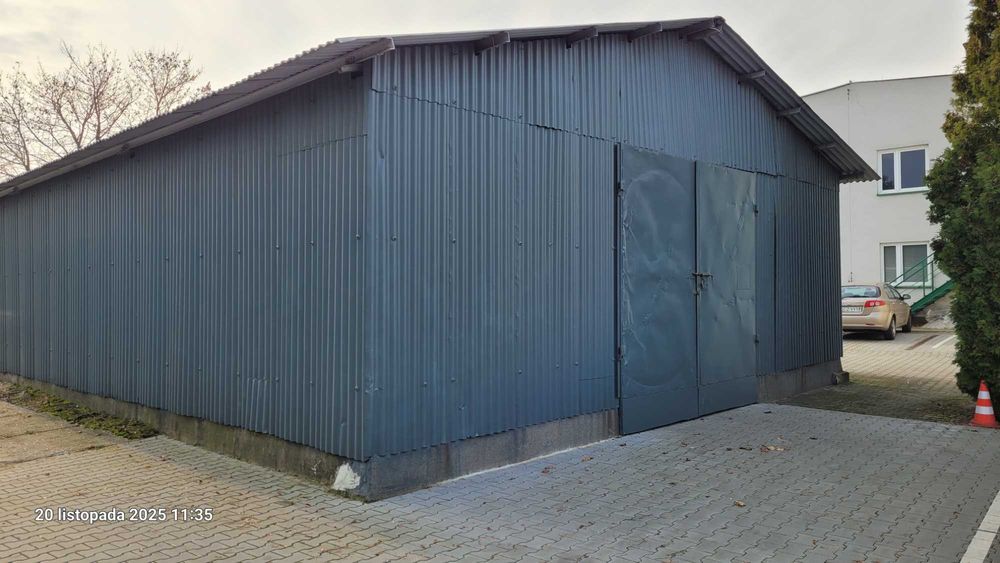 Wiata  magazynowa  ocynkowana   9m/18 m malowana