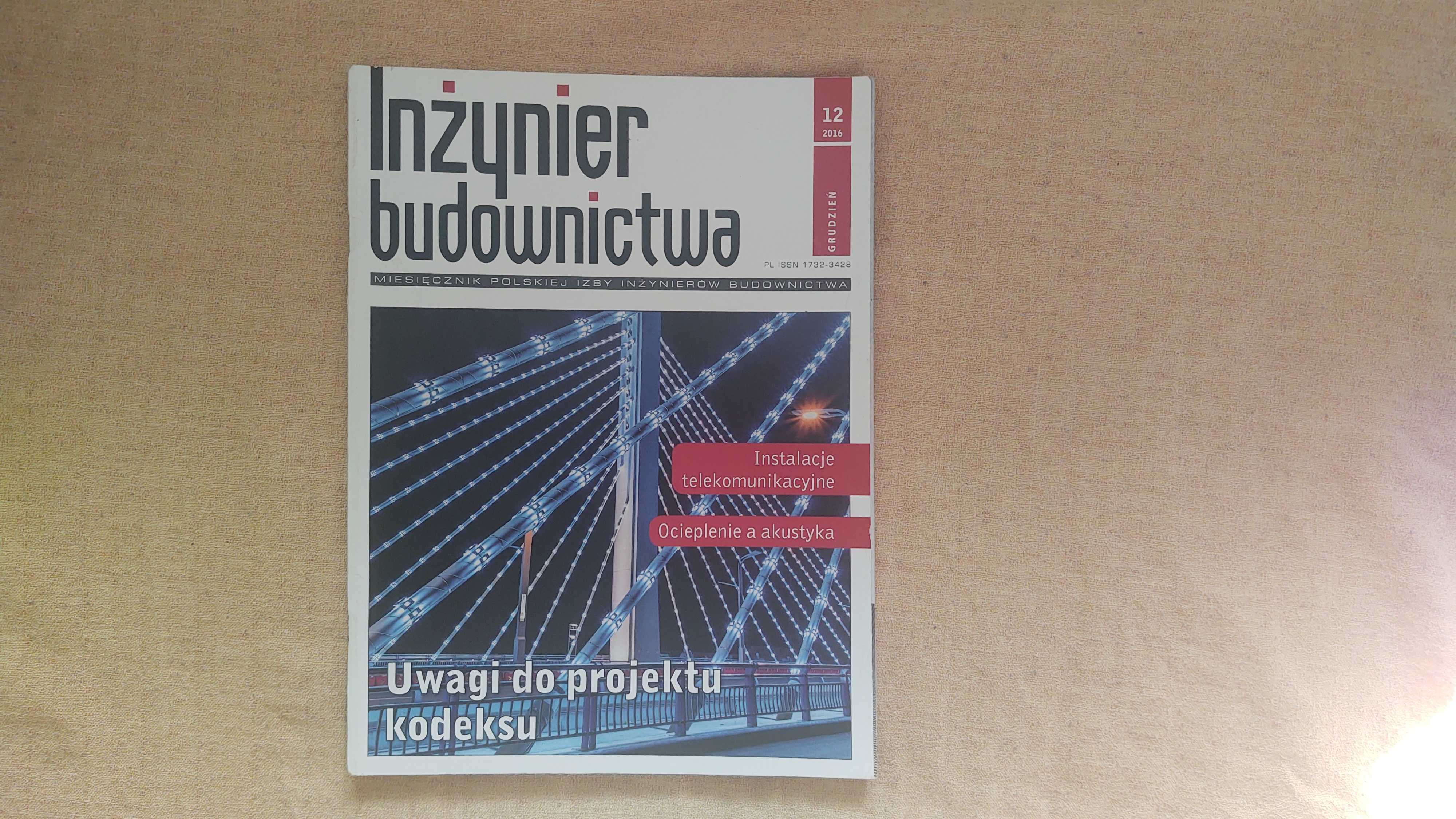 Zestaw czasopism Inżynier budownictwa 11/2016, 12/2016