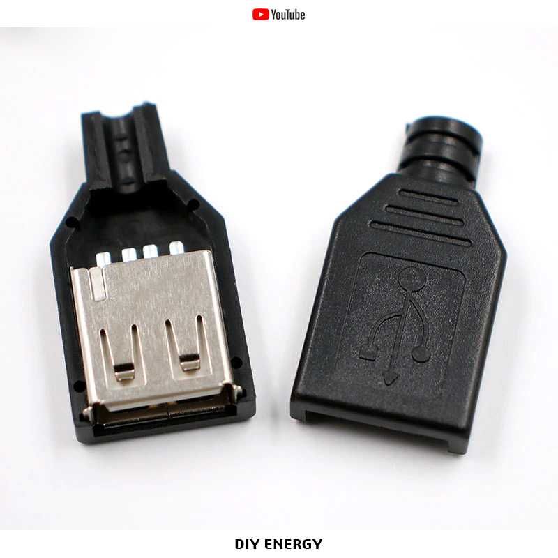 Штекер и Гнездо USB, 4 Pin Разборной