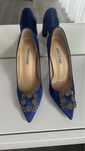 szpilki chabrowe manolo blahnik 38
