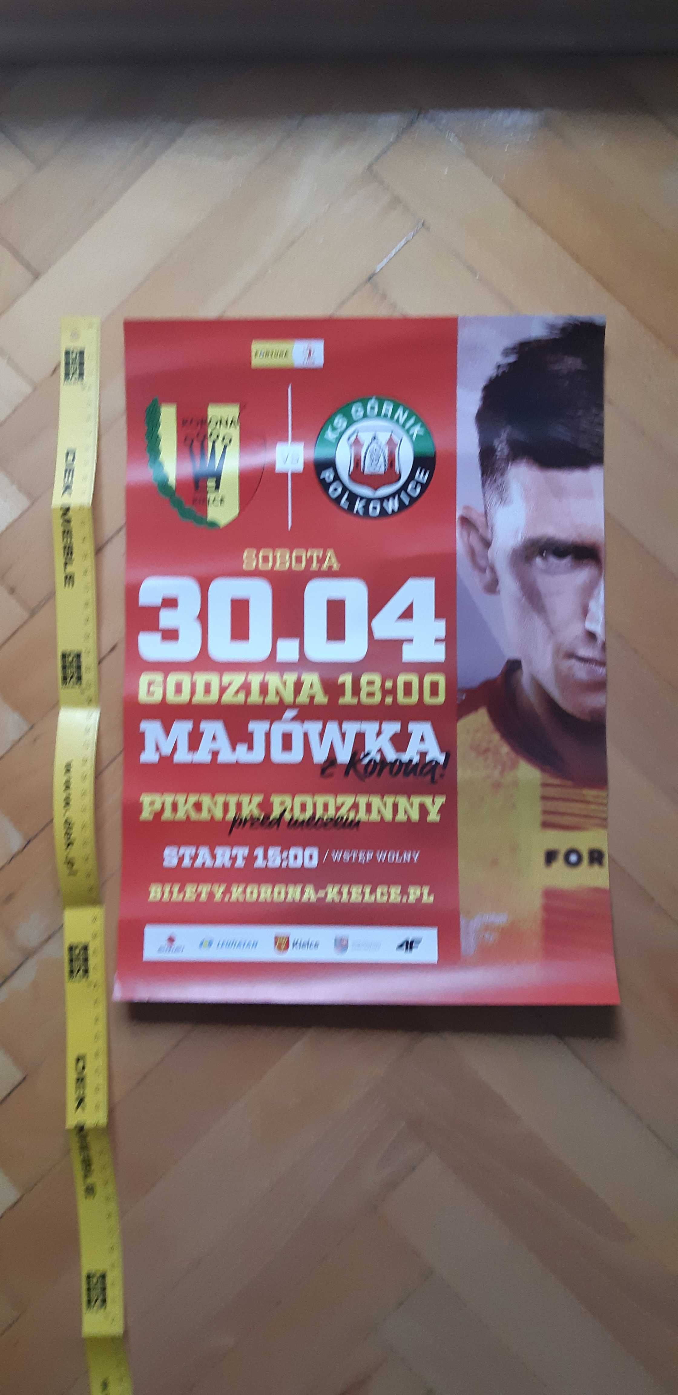 afisz z meczu Korona Kielce -Górnik Polkowice 30.04.2022