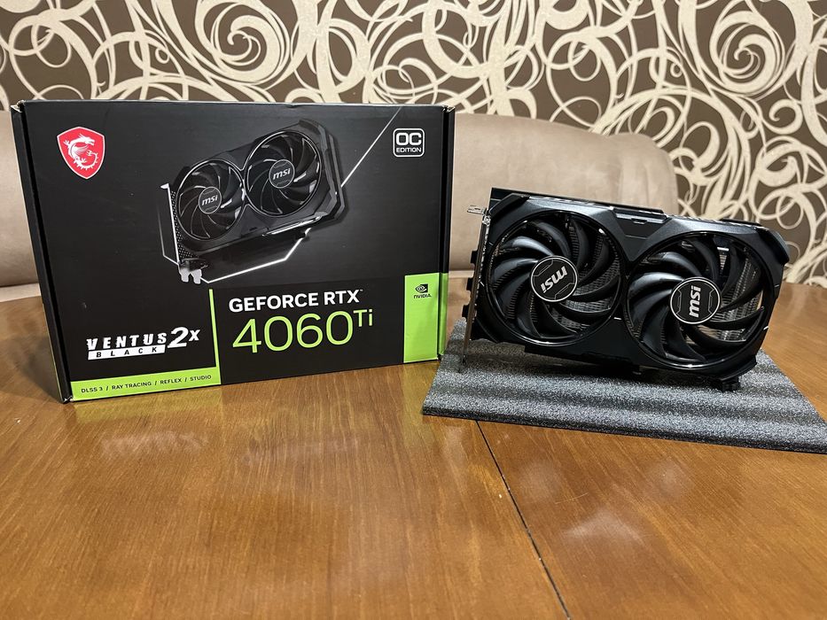 Видеокарта MSI Nvidia GeForce RTX 4060 Ti Ventus 2X Black OC 8 Гб