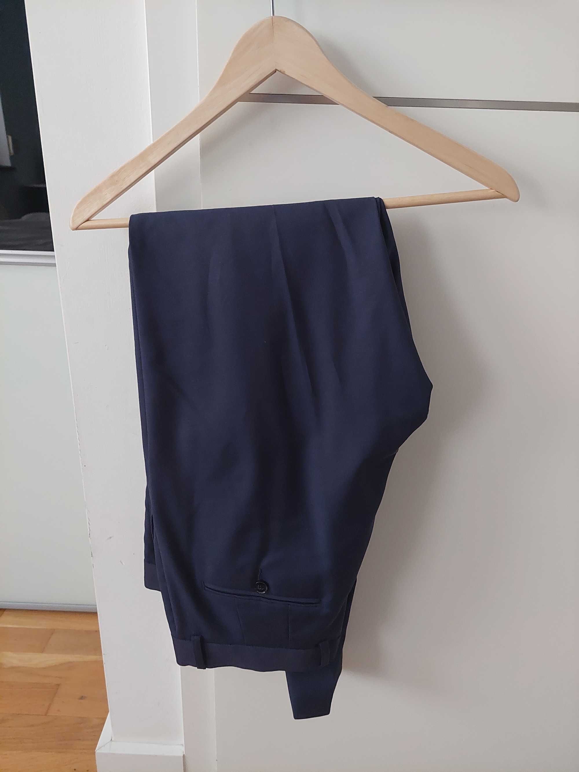 Granatowy Garnitur Vistula Super Slim 182/116 58L stan wzorowy