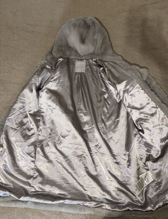 Штучна шуба шубка сіра жіноча шубка женская еко