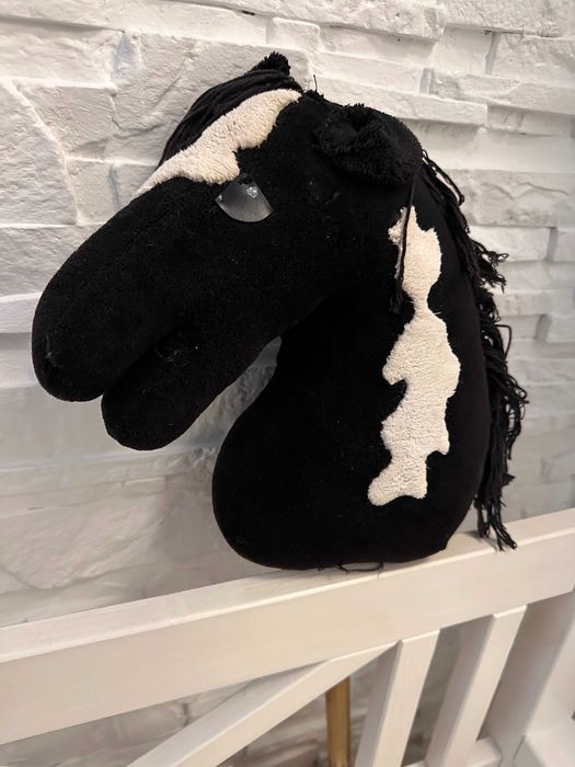 Koń Hobby Horse czarny biały  Koń na kiju Prezent na Mikołaja wysyłka