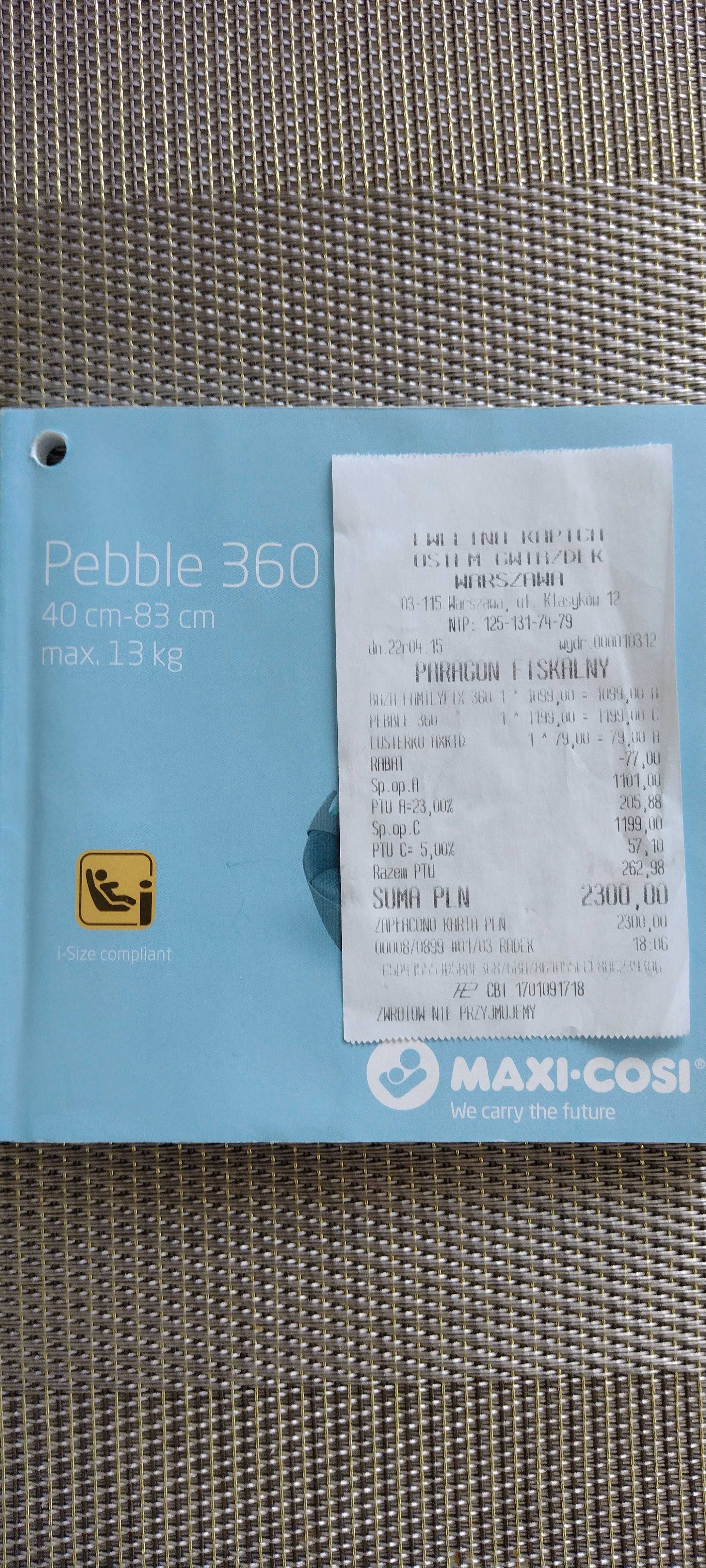 fotelik samochodowy Maxi Cosi Pebble 360