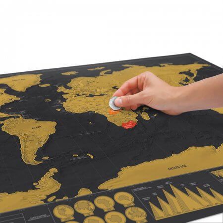 Varios Mapa Mundi Atlas p/ raspar Scratch viajantes wanderlust GRANDE