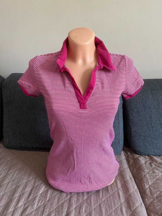 Tshirt damski C&A XS różowy paski