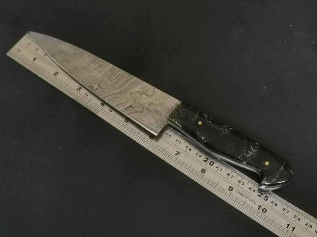 DAMAST nóż myśliwski KUCHENNY 26 cm. stal DAMASCEŃSKA ręcznie wykonany