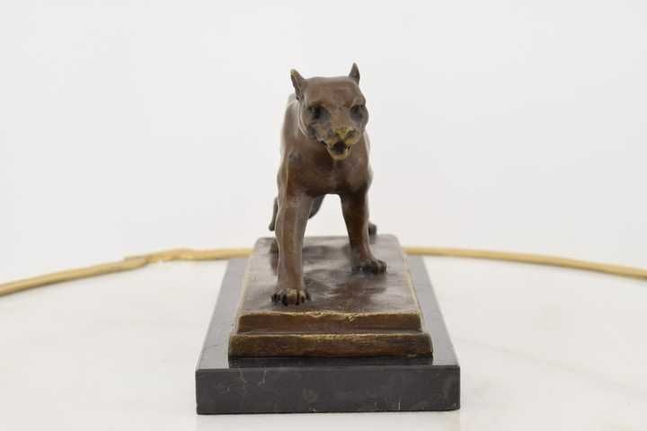 Idąca Pantera Gepard Puma Kot Kotek - Figura Rzeźba z Brązu
