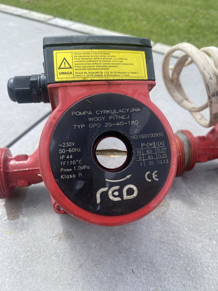 Pompa obiegowa cyrkulacyjna RED Ferro cwu co GPD 35-65W oraz 55-100W