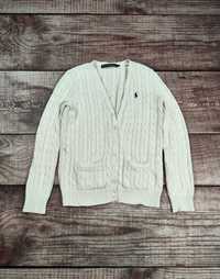 Sweter Ralph Lauren kardigan damski warkocz r. M/L