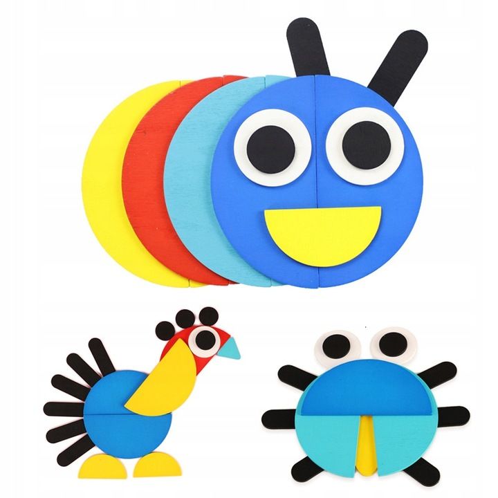 Układanka Montessori Gra Logiczna Puzzle Drewniane