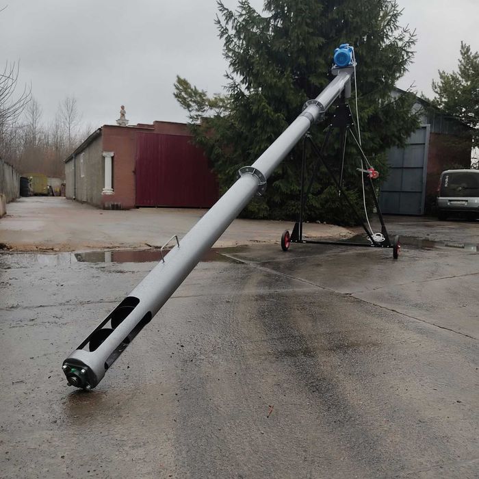 Шнековый погрузчик с подборщиком, транспортер гвинтовий, конвеєр, шнек