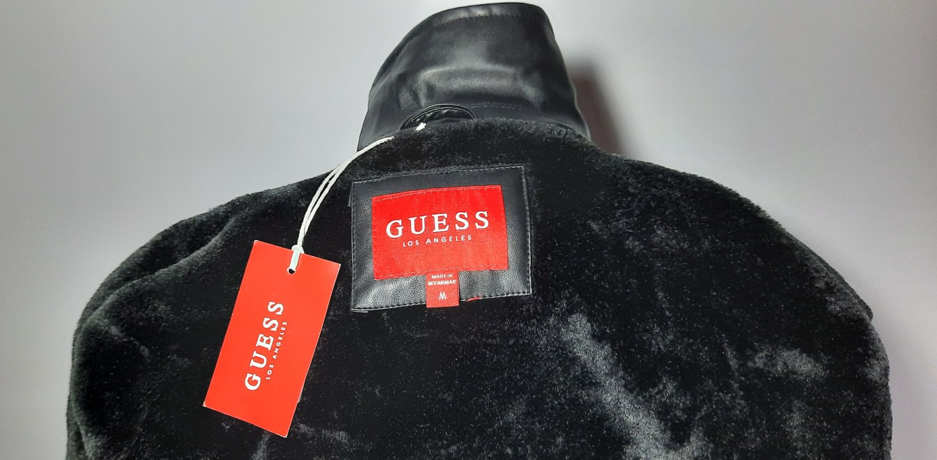 Kurtka Ramoneska czarna ocieplana GUESS r. XL