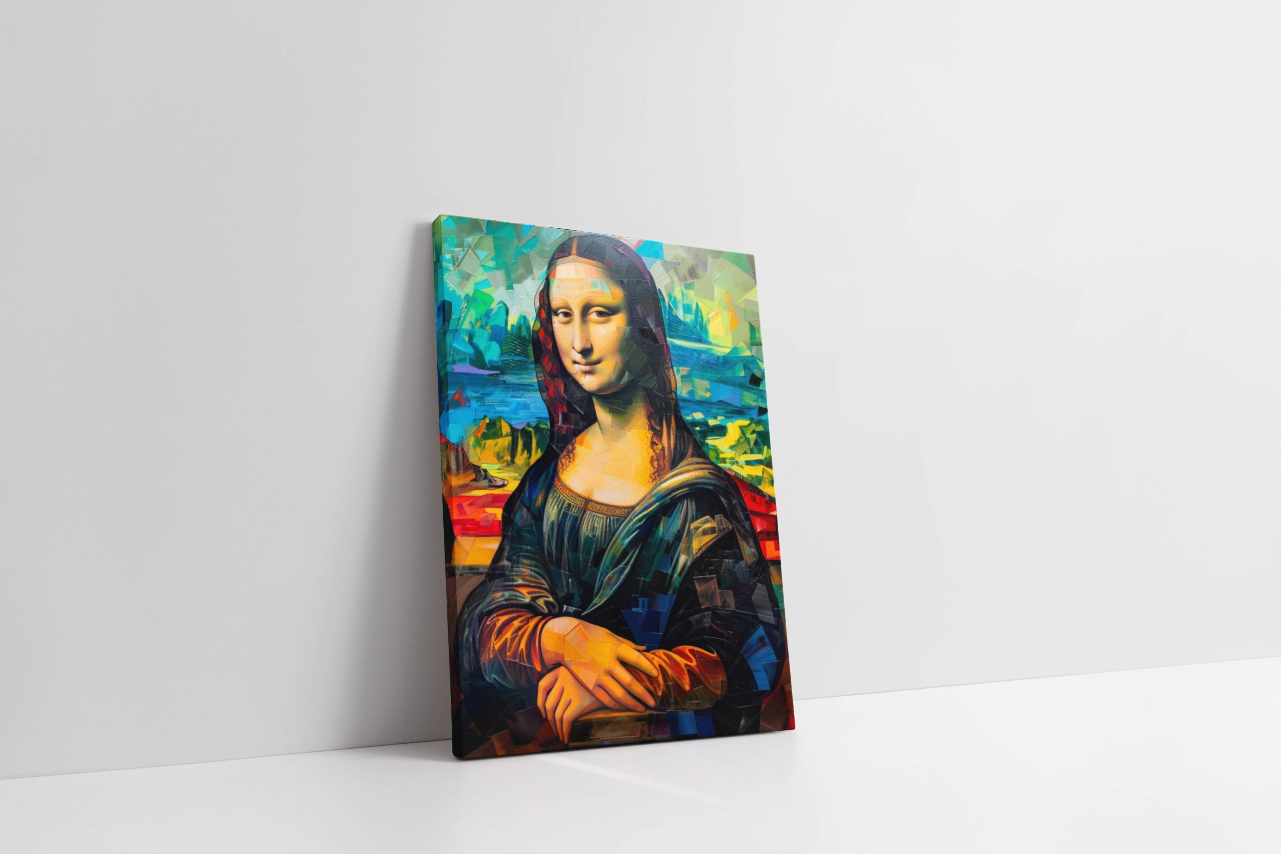 Obraz na płótnie Mona Lisa w Stylu Picassa do domu pokoju salonu 45x60