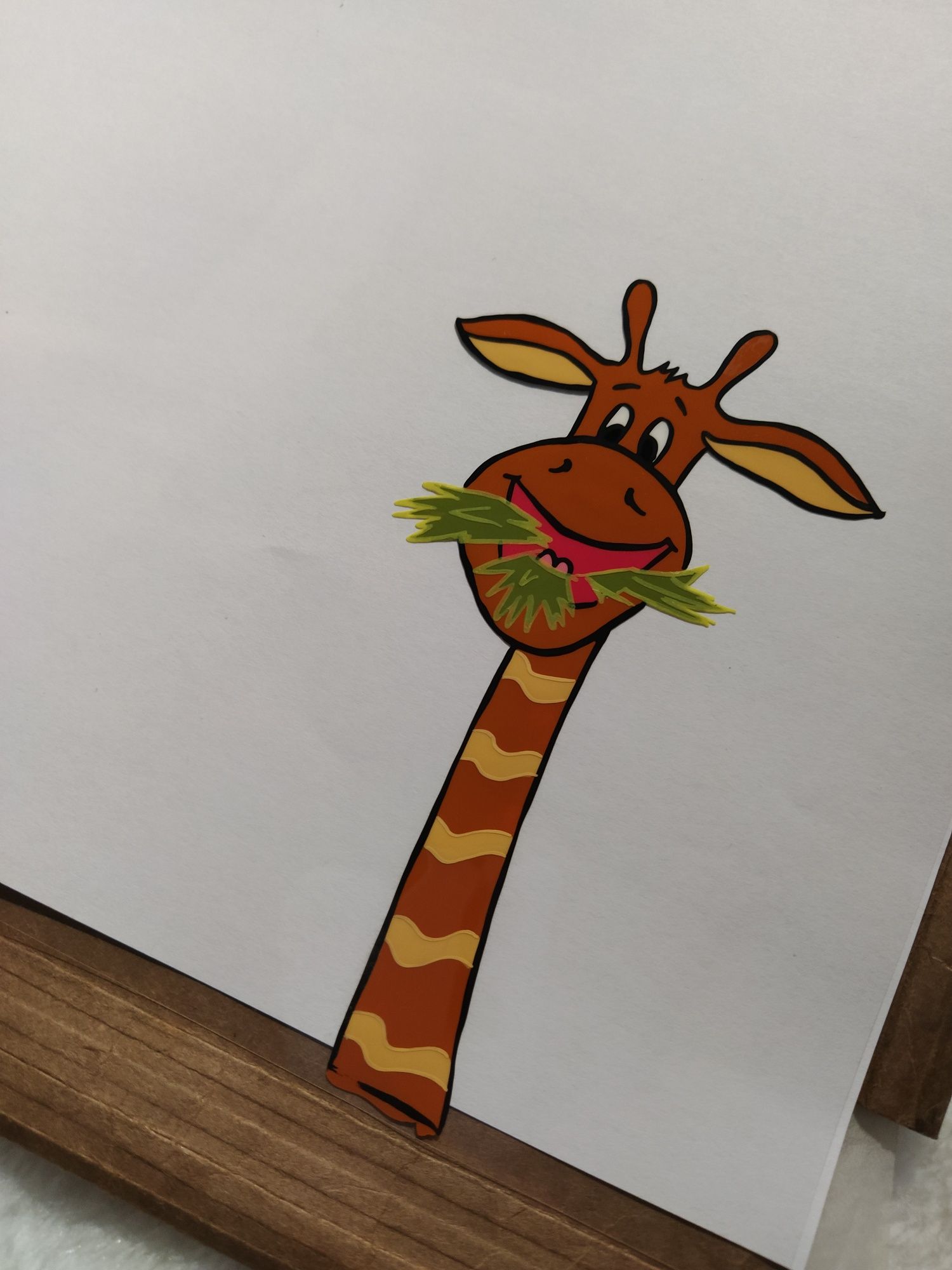 Celuloid żyrafa z bajki Pampalini / folia animacyjna