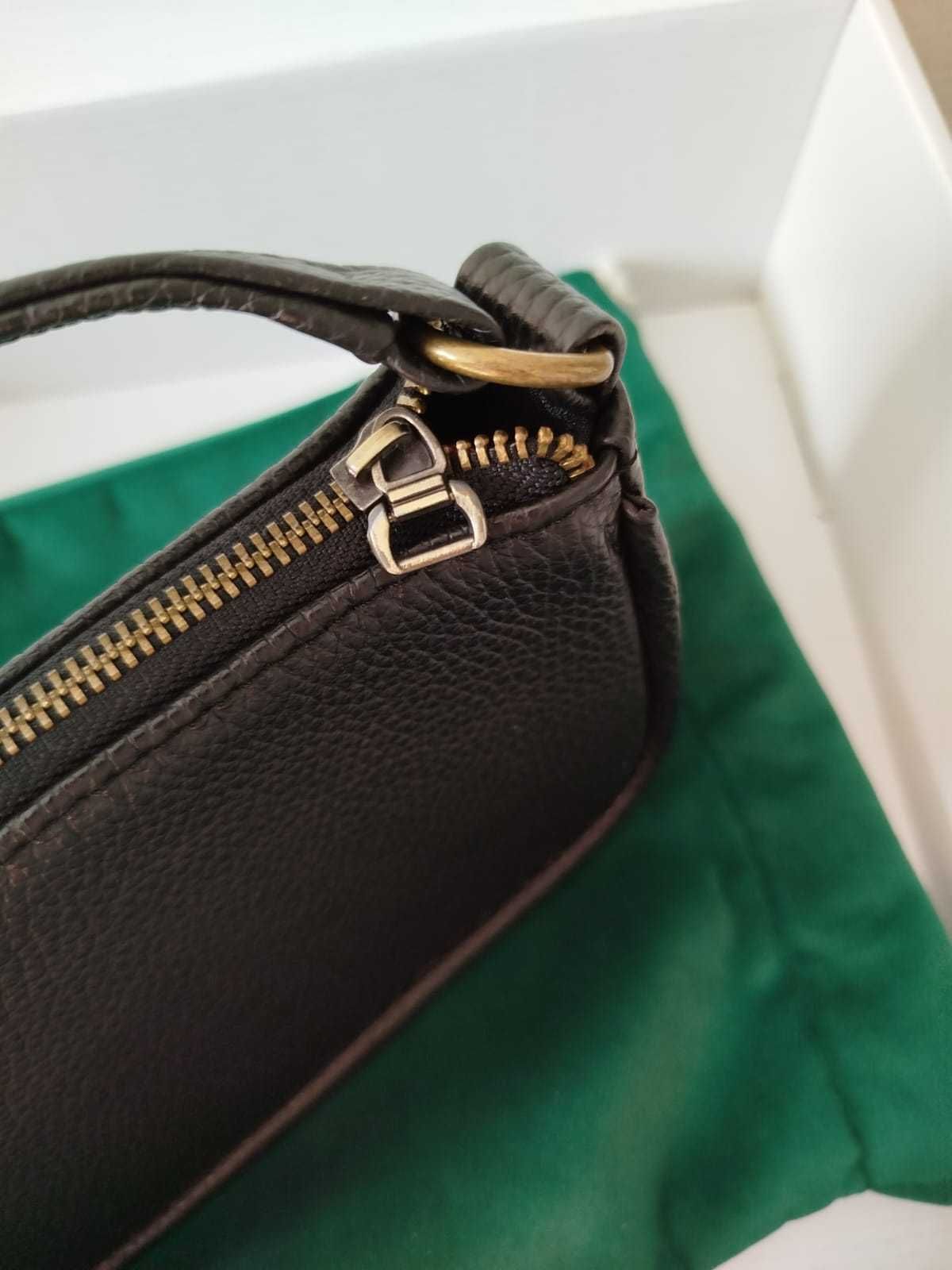 Мини сумка Prmha bags черная Carrie натуральная кожа новая скидка 50%