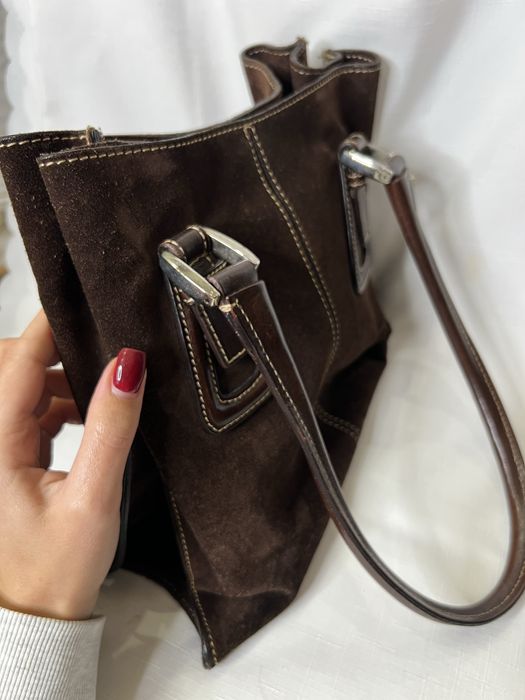 Замшева сумка vera pelle Італія