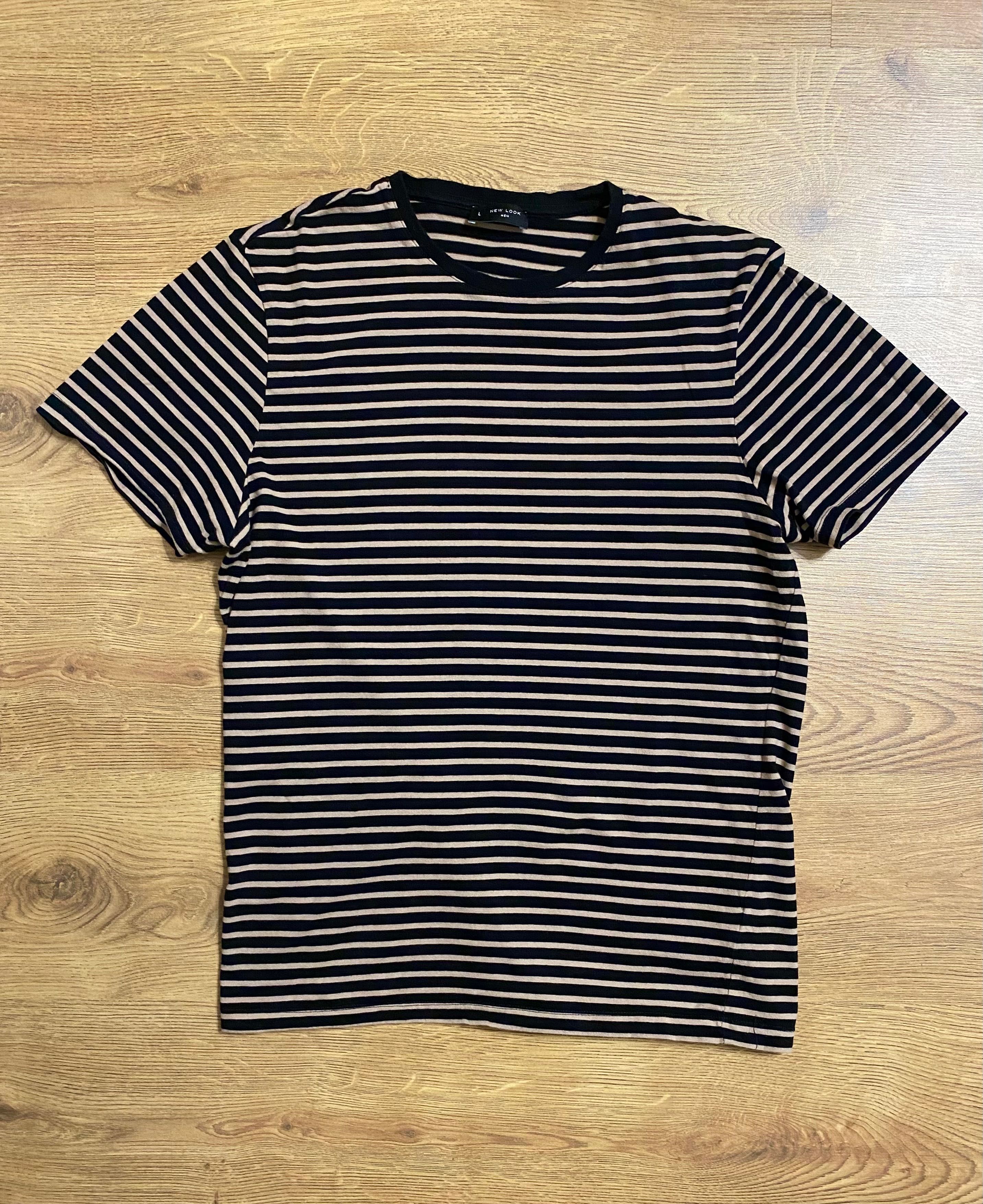 Męski t-shirt w paski marki New Look rozmiar L