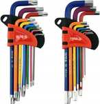 Klucze Imbusowe 1,5-10mm 9szt. + Torx T10-t50 9szt. Zestaw Yato
