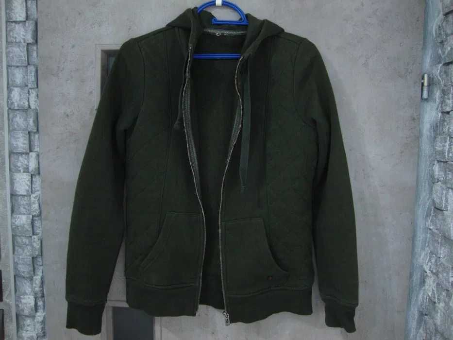 Bluza ESPRIT  z kapturem ciemna zieleń damska rozmiar S