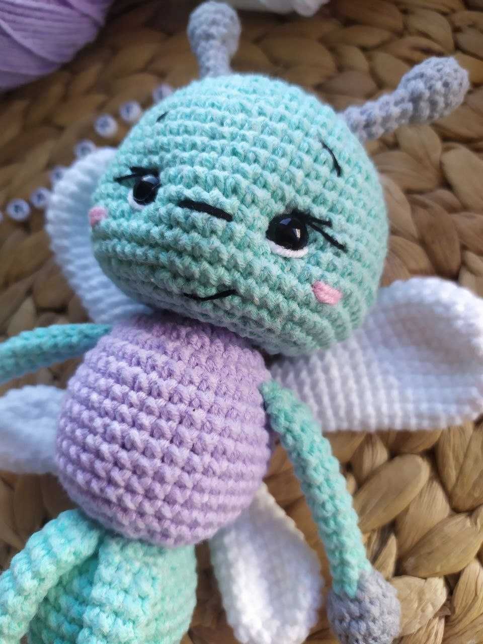 Ważka na szydełku, amigurumi, Handmade