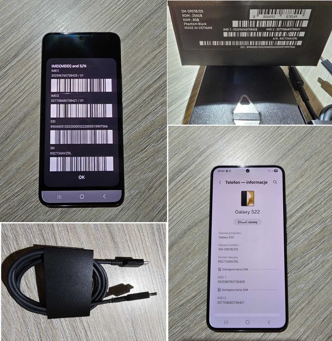 Samsung Galaxy S22 256GB Dual SIM Czarny – Stan techniczny BDB