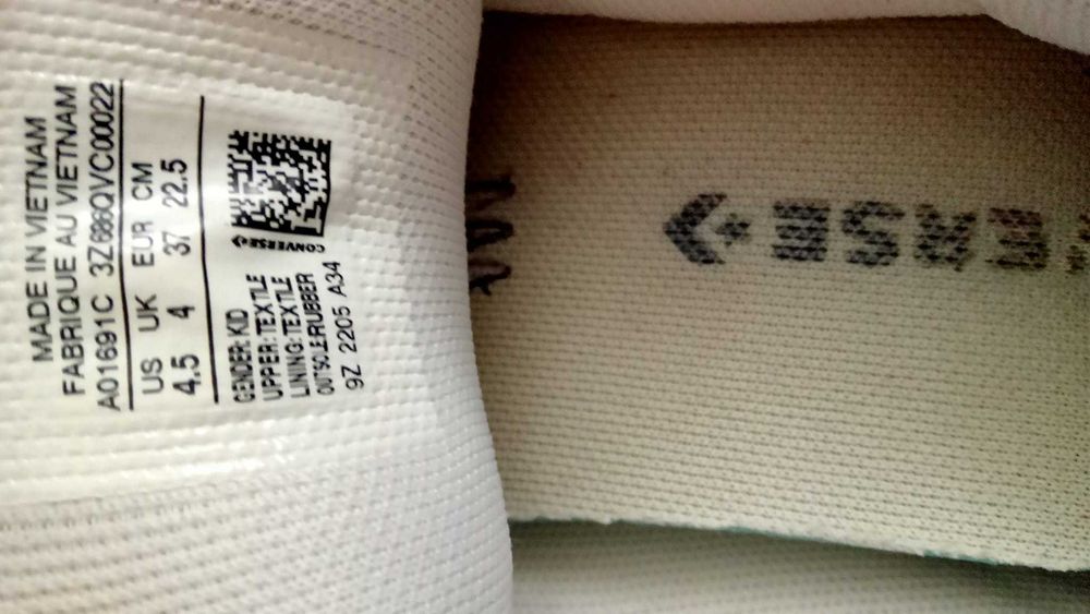 Trampki Converse białe dla dziewczynki