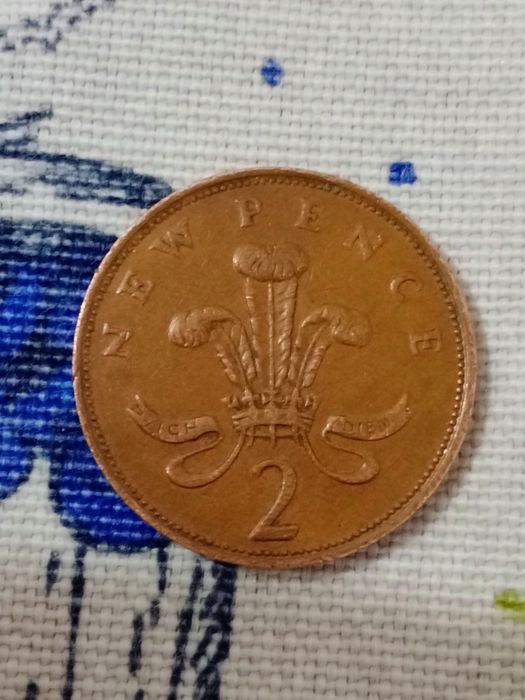 1 x Moeda Libra 2 New Pence 1975 Rara