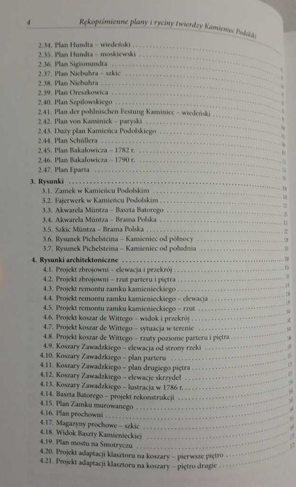 Plany i ryciny twierdzy Kamienic Podolski Opyrchał