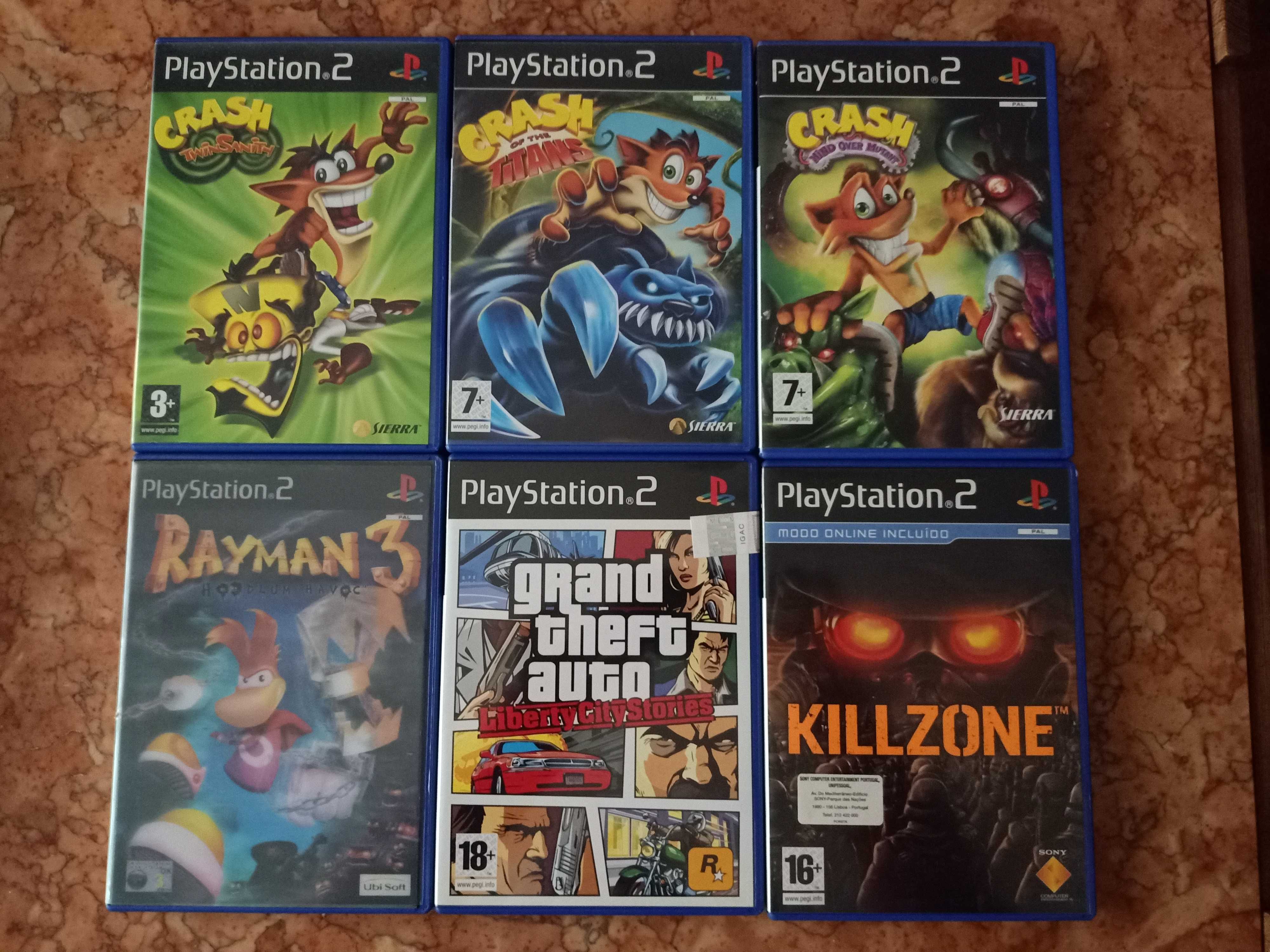Vários Jogos Playstation 2 (PS2)-Tomb Raider, Killzone, Rayman, GTA