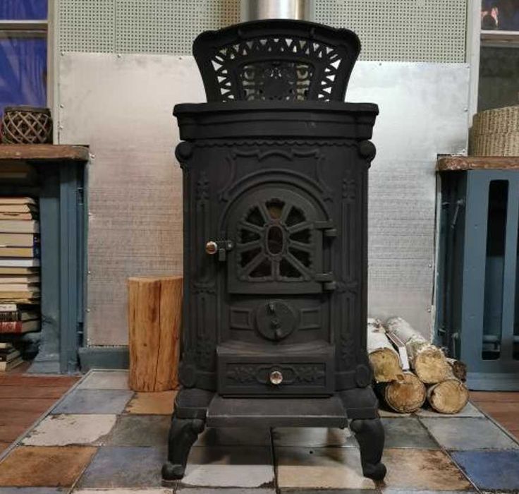 Буржуйка піч печь чугунная двохстенная 9 квт камин новая