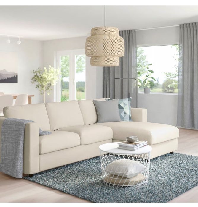 Vendo sofá branco, pele sintética chaise longue